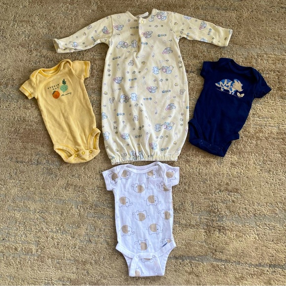 New Born Bundle of Onesies and Sleep Sack Cotton Snap Closure - Picture 1 of 8